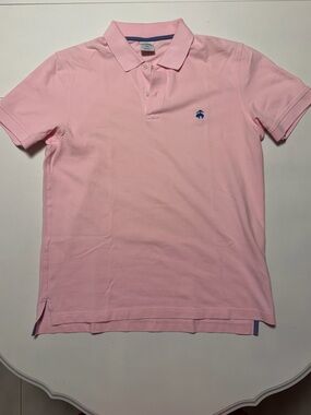 Brooks Brothers preppy pale pink polo